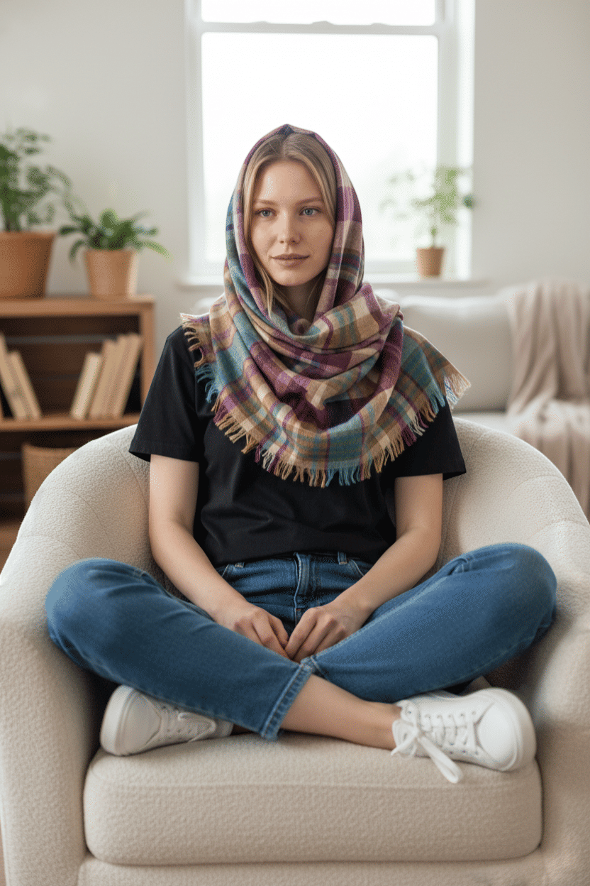 Scotland Plaid Pattern Wool Scarves
